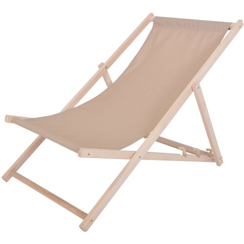 Vrtni ležalniki in počivalniki Bahama POLYESTER naravni leseni ležalnik &ndash; BEACH Cene
