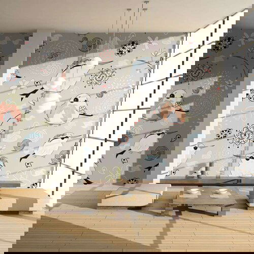  Tapeta - Natural pattern with birds 400x309 Slike