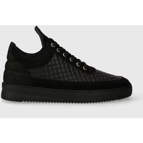Filling Pieces Kožne tenisice Low Top Quilted boja: crna 10100151861