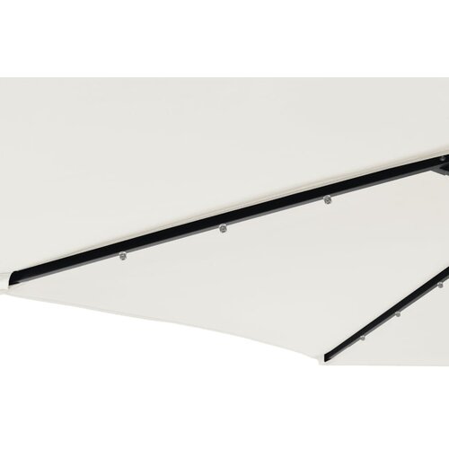  Vrtni suncobran s čeličnom &amp;scaron;ipkom LED bijeli 225 x 225 x 212 cm Slike