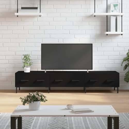 TV ormarić crni 150 x 36 x 30 cm od konstruiranog drva Cene