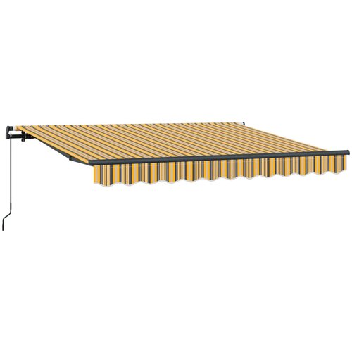 vidaXL Retraktilna tenda Rumena in Siva 250 x 200 cm blago, (5000252843) Cene