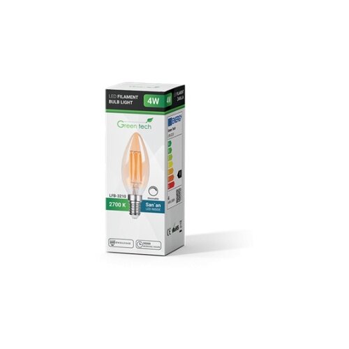 Greentech led sijalica dimabilna e14/c35 4w 2700k ac220v amber ( LFB-3210 ) Cene