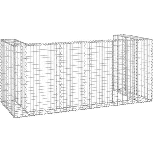 VidaXL Gabionski zid za kante od pocinčanog čelika 250 x 100 x 110 cm Slike