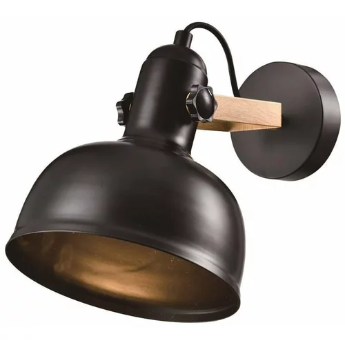 Candellux Lighting Crna metalna zidna lampa Reno -