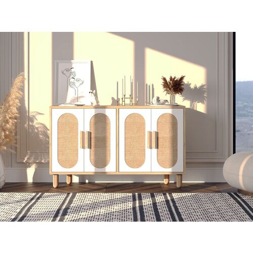 Hanah home konzolni sto Vera, 120x73x30 cm, Hrast-beli Slike