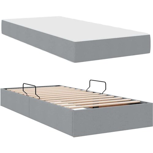  Krevet s madracem i skladi&amp;scaron;tem Svijetlo siva 90 x 200 cm - Svjetlosiva 90 x 200 cm Slike
