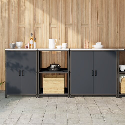 vidaXL Set za kuhinjsku pohranu 3 pcs Antracit 210 x 50 x 92 cm Cijene