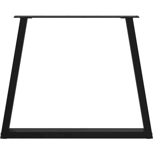 VidaXL Noge za blagovaonski stol V-oblik 3 kom crne 70x(72-73,3) cm Slike