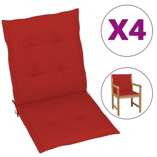  Jastuci za vrtne stolice 4 kom crveni 100x50x3 cm od tkanine Cijene
