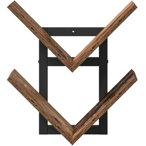  Floating polica za zid 2 kom. Staro drvo 43 x 15 x 47 cm - Staro drvo 2 Slike