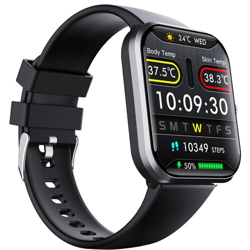 INF Smartwatch Black Vinyl &ndash; Health Monitoring in Elegant Design, (5000263686) Cene