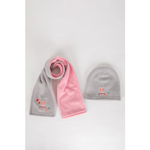 Defacto Girl Baby 2-Piece Fleece Scarf Beanie Set