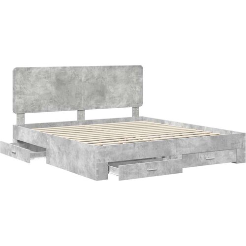  Okvir za krevet s uzglavljem Betonski sivi 180 x 200 cm Slike