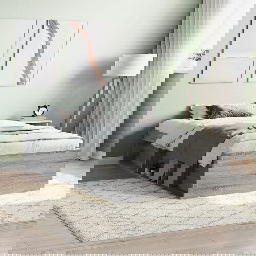 VidaXL Okvir kreveta siva boja hrasta 100x200 cm Slike