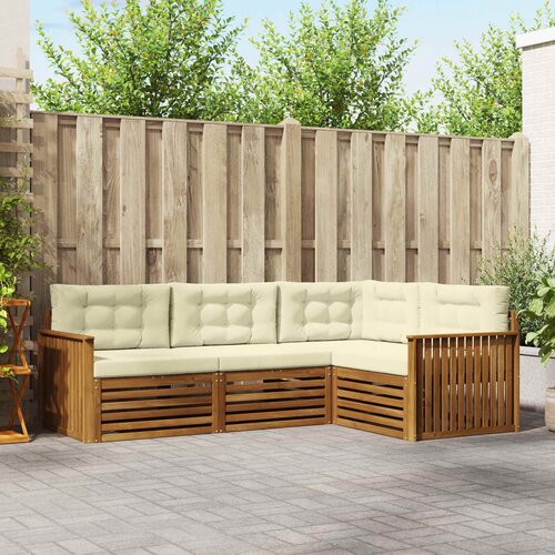  Set vanjskih sofa 4 kom. Prirodna i krem Cene
