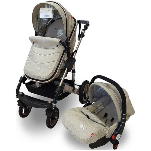Baby Bear Origin set kolica za bebe i auto sedište bež BBO GS-T106BEZS Slike