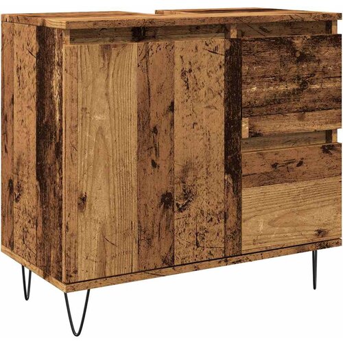 Maison Chic Kopalniška omarica za umivalnik - Umivalniška omarica Stari les 65x33x60 cm, (21758860) Cene
