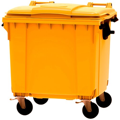 plastični kontejner 1100l ravan poklopac narandžasta 2008-10 Slike