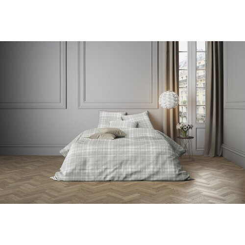 STIL posteljina saten shetland siva 140x200 + 60x80 cm Slike