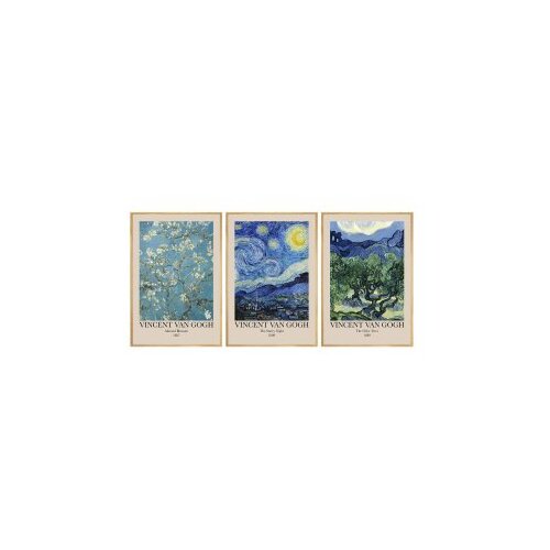 Wallxpert huhu269 - 50 x 35 Multicolor Decorative Framed MDF Painting (3 Pieces) Slike
