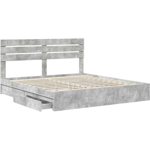  Okvir za krevet s ladicama Betonski sivi 180 x 200 cm Slike