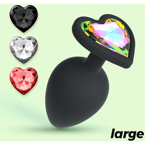 Crushious CUORE LARGE ANAL PLUG WITH 4 INTERCHANGEABLE JEWELS Cene