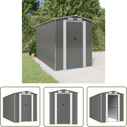 The Living Store Vrtna lopa svetlo siva 192x357x223 cm pocinkano jeklo - Vrtna Lopa, (21745237) Cene