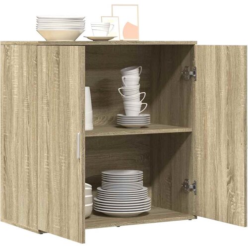  Komoda sonoma hrast 79x38x80 cm od konstruiranog drva Slike