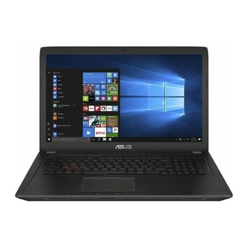 Asus FX753VD-GC072, 17.3 FullHD LED (1920x1080), Intel Core i7-7700HQ 2.8GHz, 8GB, 1TB HDD + 128GB SSD, GeForce GTX 1050 4GB, noOS, black laptop Slike