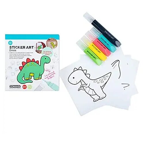 COMANSI Sticker Art: Set naljepnica za bojanje dinosaura - Cijene