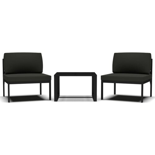  3-dijelni set vrtnih sofa s jastucima aluminijski antracit Slike