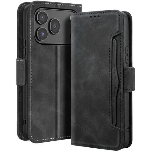 AVIZAR Folio Etui za Honor 600 / 600 Pro, Vintage Dizajn s Funkcijo Stojala za Video, Črna, (5000274936) Cene