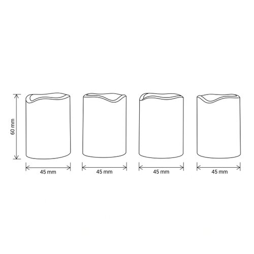 Brilagi SET 4x LED sveće LED/1xCR2032 krem boje Slike