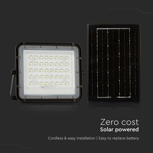  LED spolja&amp;scaron;nji solarni reflektor LED/6W/3,2V IP65 4000K crna + daljinski upravljač Slike
