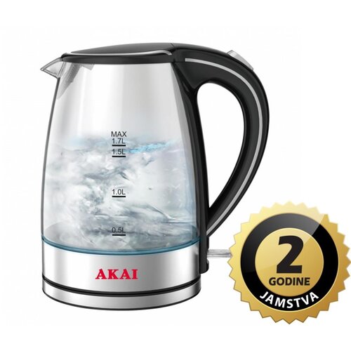 Akai kuhalo za vodu, 2200W, 1.7L, led, prozirna posuda AKG-804 Slike