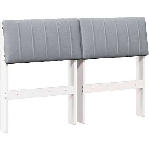 vidaXL Tapecirano vzglavje Svetlo siva 120 cm Masivno borovo les, (5000109533) Cene