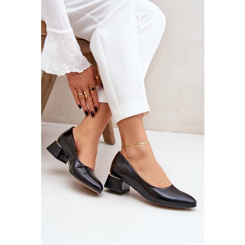 Lewski Shoes Leather Heels Lewski 3118 Black Slike