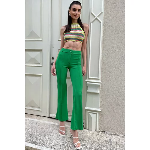 Trend Alaçatı Stili Pants - Green - Bootcut