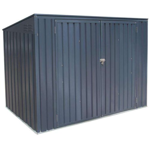  Westman - Metalno spremi&amp;scaron;te za kante za smeće / spremi&amp;scaron;te za alat i bickle - 100x172x131 cm Slike