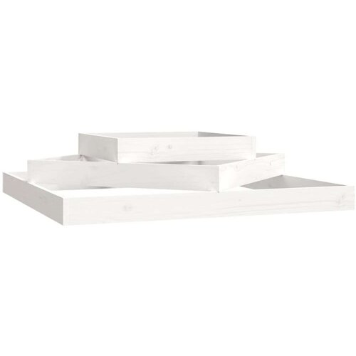  Visoka greda bela 112x112x27 cm trdna borovina Cene
