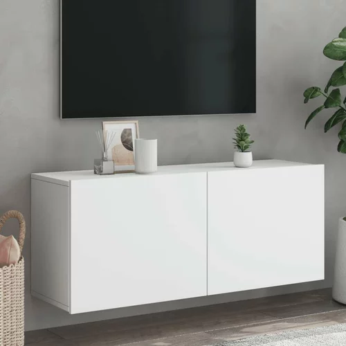  Zidni TV ormarić bijeli 100x30x41 cm