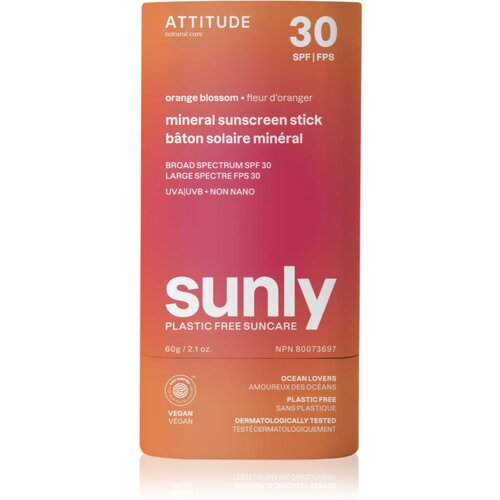 Attitude Sunly Sunscreen Stick mineralna krema za sunčanje u sticku SPF 30 Orange Blossom 60 g Cijene