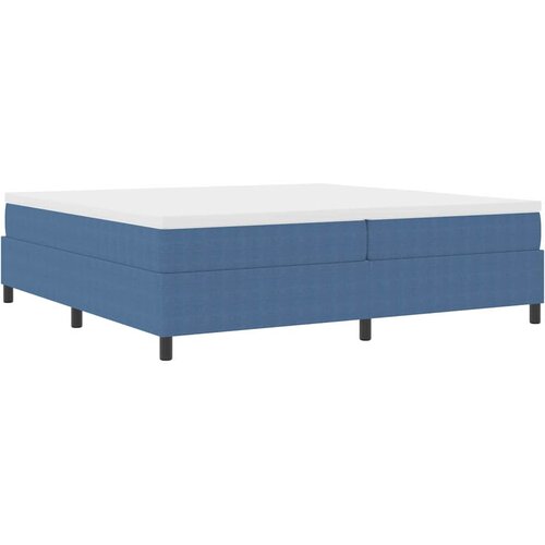  Krevet s opruga kutije Plava i bijela 200 x 200 cm Slike