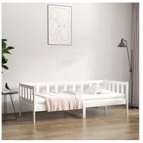  Dnevni ležaj bijeli 90 x 190 cm od masivne borovine Cene