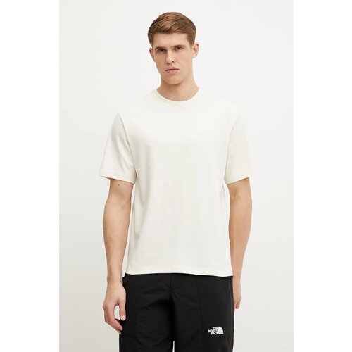 The North Face Pamučna majica Relaxed za mu&amp;scaron;karce, boja: bež, s aplikacijom, NF0A8C35QLI1 Slike