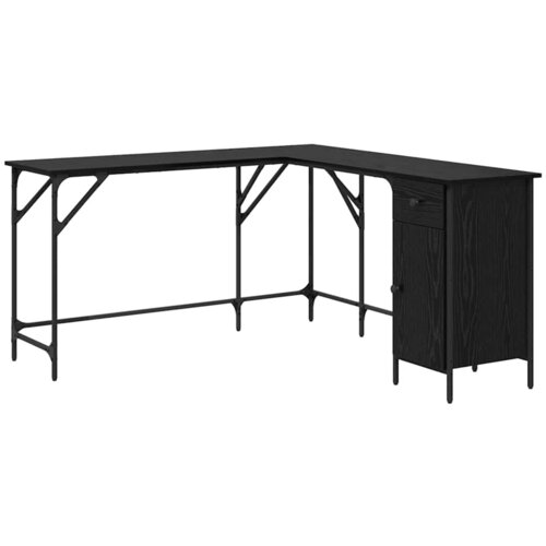 vidaXL Miza Črna Orehovina 141 x 141 x 75 cm Konstruiran les, (5000107248) Cene