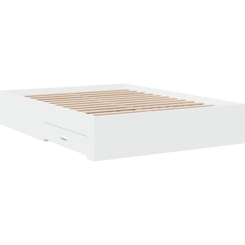 Okvir kreveta s ladicama bez madraca bijeli 135x190 cm Slike