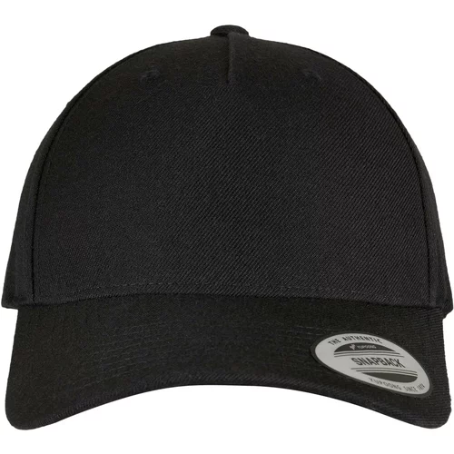 Flexfit YP CLASSICS 5-PANEL PREMIUM COVERED CAP Visor SNAPBACK CAP black