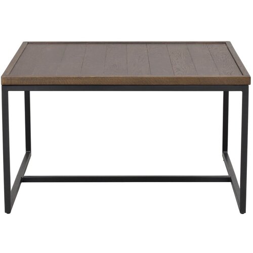 Rowico Temno rjava mizica s hrastovo mizno ploščo ø 70 cm Deerfield – Cene